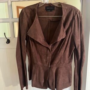 BCBG MAX Suede jacket Sz M Brown